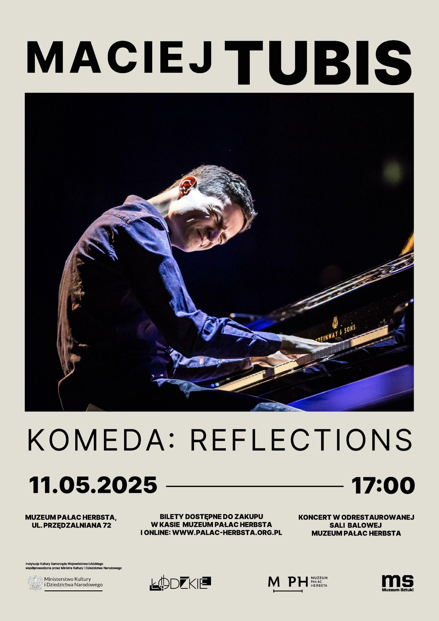 Maciej Tubis – Komeda: Reflections” – Visual Identity for a Piano Concert